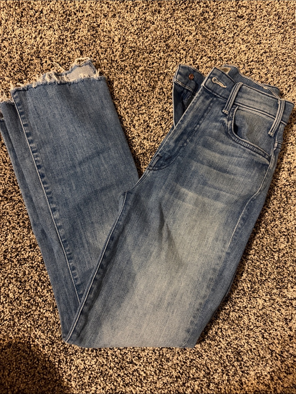 MOTHER Light Wash Straight Leg Jeans